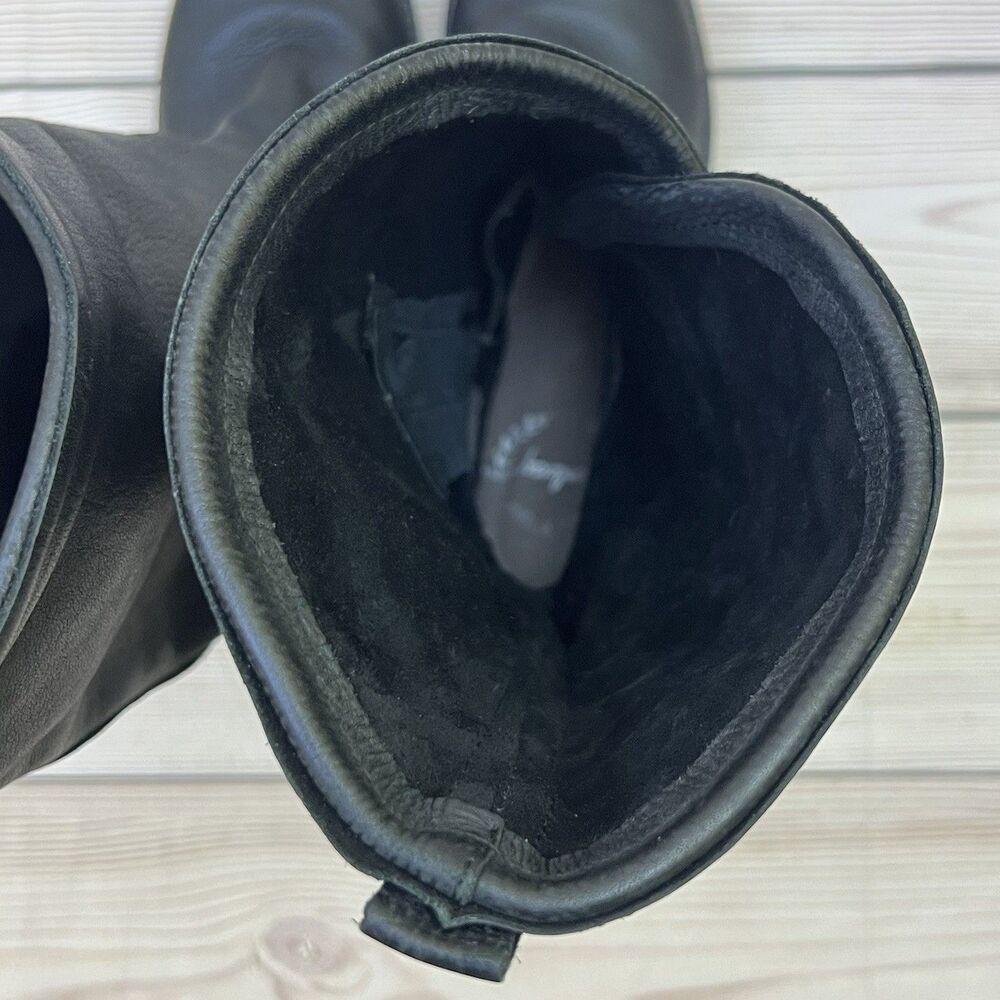 Coolway Alida Moto Boots Womens 39 EU/8-8.5 US Black Leather Biker Buckle Spain - Picture 12 of 16